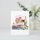 Zwischen den Weinen lesen Postkarte (Stehend Vorderseite)