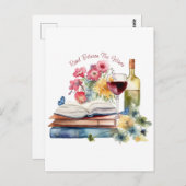 Zwischen den Weinen lesen Postkarte (Vorne/Hinten)