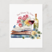 Zwischen den Weinen lesen Postkarte (Vorderseite)