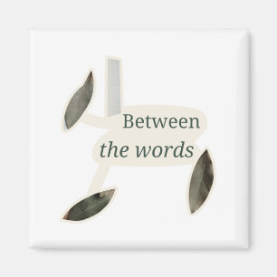 Zwischen den Worten Pressblattcollage Magnet