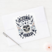 Zwischen Dunkelheit und Licht Quadratischer Aufkleber (Umschlag)