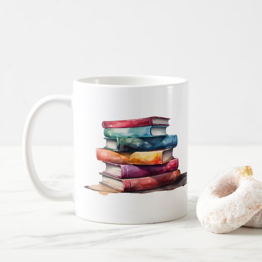 Zwischen einem Buch und dir Kaffeetasse (Mit Donut)