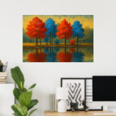 Zwischen Feuer und Frost Landschaft Poster (Heimbüro)