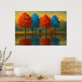 Zwischen Feuer und Frost Landschaft Poster (Küche)