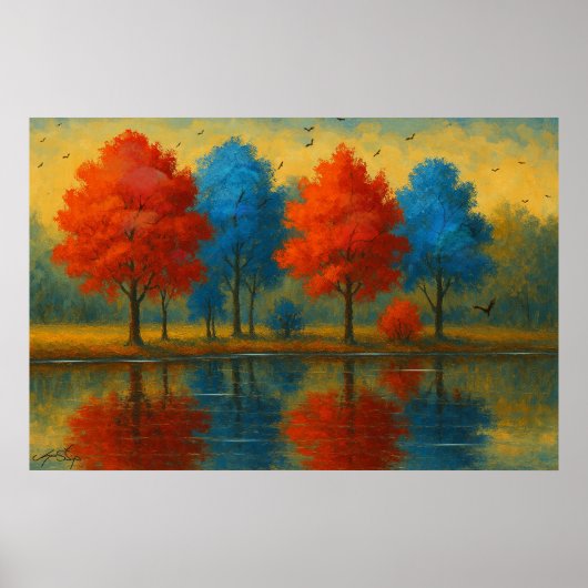 Zwischen Feuer und Frost Landschaft Poster (Vorne)