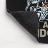 Zwischen Idk, I und Idgaf, Funny Skeleton Gan Mousepad (Ecke)