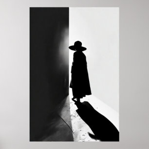Zwischen Licht und Schatten: Eine Minimalistische  Poster