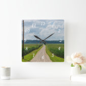Zwischen Maisfeldern die Wall-Uhr Quadratische Wanduhr (Zuhause)