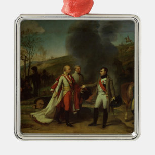 Zwischen Napoleon I u. Francis treffen I Silbernes Ornament