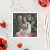 Zwischen Riches und Liebe (von Bouguereau) Serviette (Beispiel)