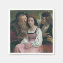 Zwischen Riches und Liebe (von Bouguereau) Serviette