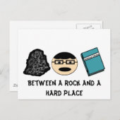 Zwischen Rock und Hard Place Postcard Postkarte (Vorne/Hinten)