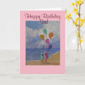 Zwischen Schwestern, Geburtskarte Karte (Gelbe Blume)