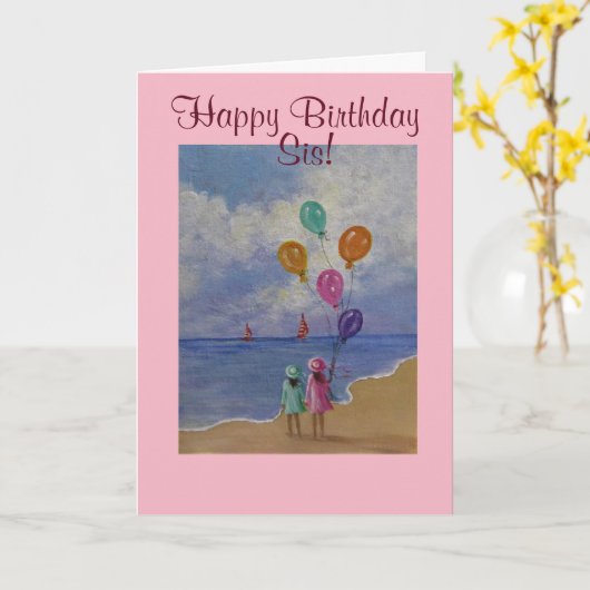 Zwischen Schwestern, Geburtskarte Karte (Gelbe Blume)