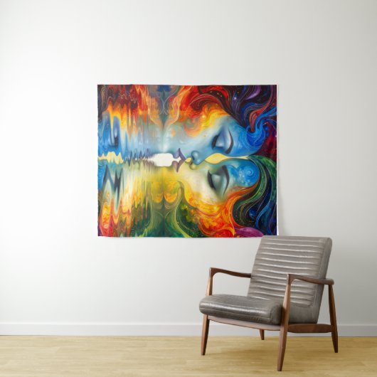 Zwischen Spiegel und Speicher Wandteppich (Beispiel (Horizontal))