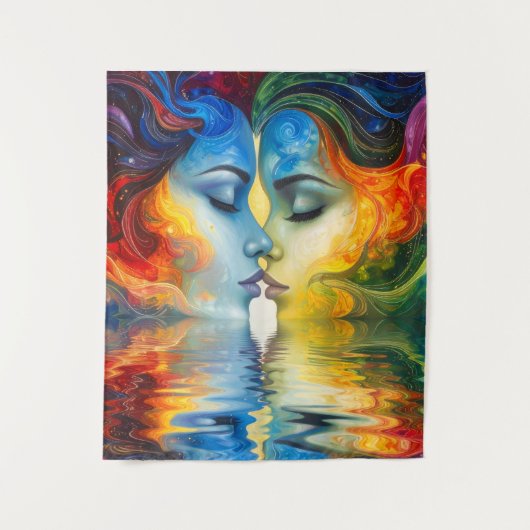 Zwischen Spiegel und Speicher Wandteppich (Vorderseite)