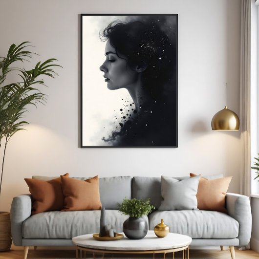 Zwischen Stille und Sternen Leinwanddruck