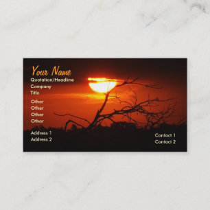 Zwischen Sunset Business Card Visitenkarte