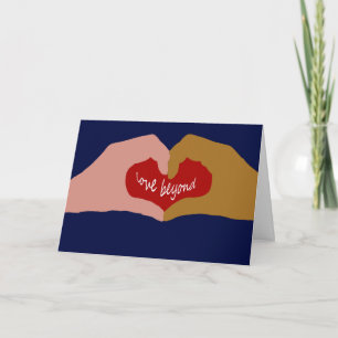 Zwischen verschiedenen Rassen Gruß-Karte Karte