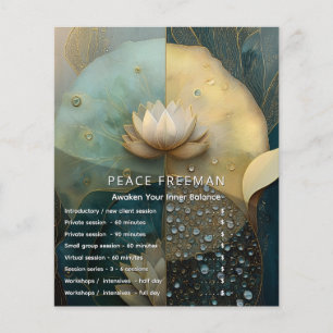 Zwischen Wasser und Licht Lotusblüten-Design Flyer