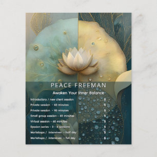 Zwischen Wasser und Licht   Lotusblüten-Design Flyer