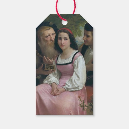 Zwischen Wohlstand und Liebe (von Bouguereau) Geschenkanhänger (Vorderseite)