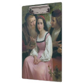 Zwischen Wohlstand und Liebe (von Bouguereau) Klemmbrett (Links)