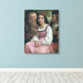 Zwischen Wohlstand und Liebe (von Bouguereau) Leinwanddruck (Insitu (Holzboden))