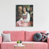 Zwischen Wohlstand und Liebe (von Bouguereau) Leinwanddruck (Insitu (Wohnzimmer))