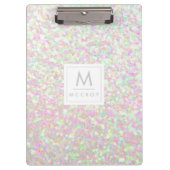 Zwischenablage - Anfangsname des Glitzer (Iridesce Klemmbrett (Vorderseite)