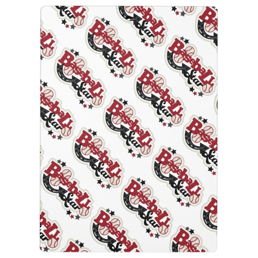 Zwischenablage/Baseball Star Klemmbrett (Rückseite)