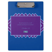 Zwischenablage Blau (Lila Dreiecke) RFO©️ 2024 Klemmbrett (Vorderseite)