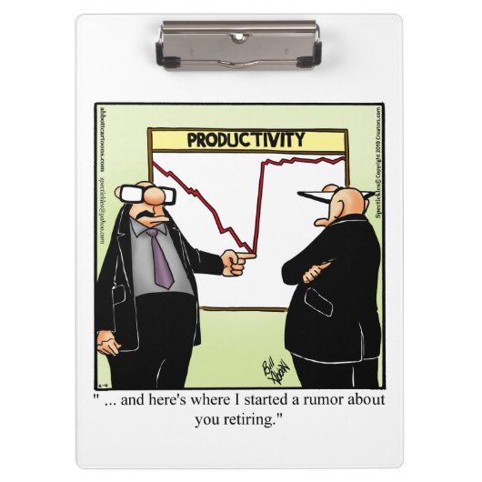 Zwischenablage für Business Büro Humor Klemmbrett (Vorderseite)