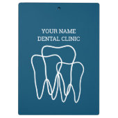 Zwischenablage für Zahnärzte in Zahnarztpraxis Klemmbrett (Rückseite)
