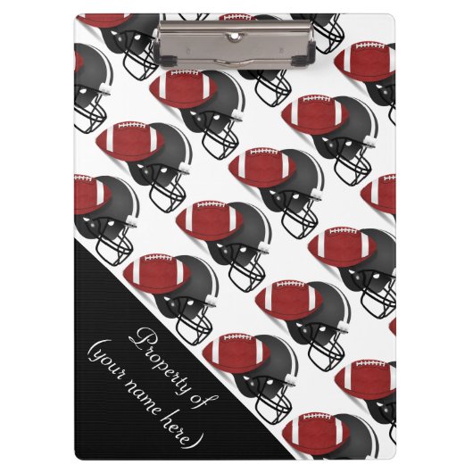 Zwischenablage/Fußball und Helm Klemmbrett (Vorderseite)