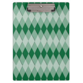 Zwischenablage - Harlequin-Muster (grün) Klemmbrett (Vorderseite)