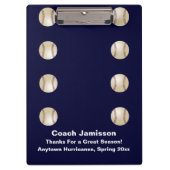 Zwischenablage, Marineblau, Baseballtrainer Klemmbrett (Vorderseite)