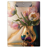 Zwischenablage mit blühenden Tulpen (2) Klemmbrett (Vorderseite)