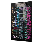 Zwischenablage mit personalisierten Wiederholernam Klemmbrett (Links)