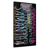 Zwischenablage mit personalisierten Wiederholernam Klemmbrett (Rechts)