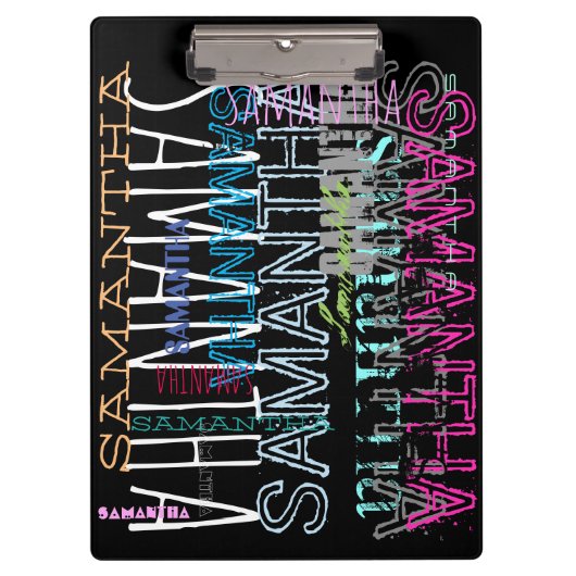 Zwischenablage mit personalisierten Wiederholernam Klemmbrett (Vorderseite)