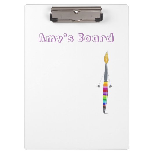 Zwischenablage mit Polly der Pinselspitze Klemmbrett (Vorderseite)