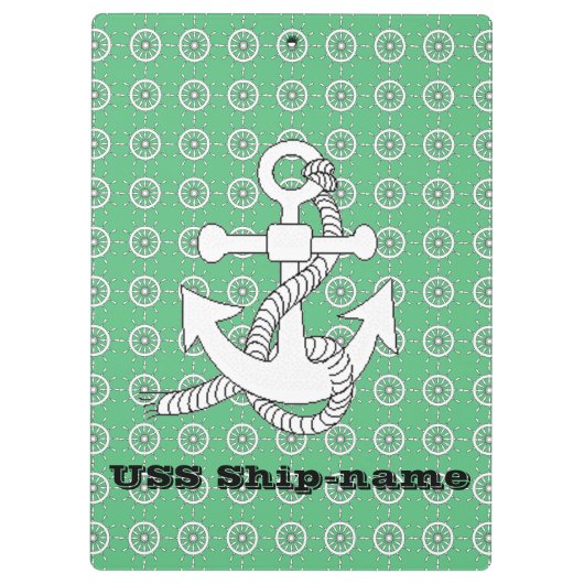 Zwischenablage: Nautisches Thema mit Text Klemmbrett (Rückseite)