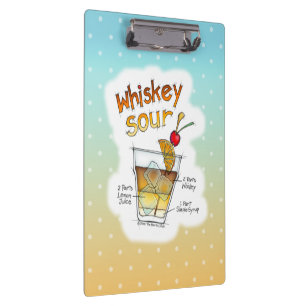 ZWISCHENABLAGE - WHISKEY SOUR REZEPT COCKTAIL KUNS KLEMMBRETT