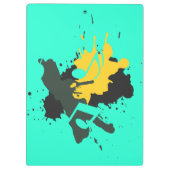 Zwischenablage zu abstrakten Musikanmerkmalen Klemmbrett (Rückseite)