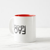 Zwischenfach auf dem Kopf-runter zwischen-Art Zweifarbige Tasse (Vorderseite Links)