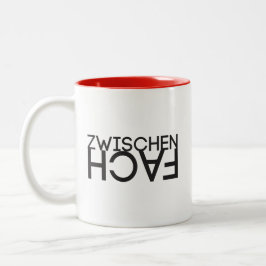 Zwischenfach auf dem Kopf-runter zwischen-Art Zweifarbige Tasse