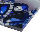 Zwischenplatine mit blauweißem Farbdesign Schneidebrett (Ecke)