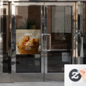 Zwischenräume für Bäckereien Fensteraufkleber (Büro Tür)