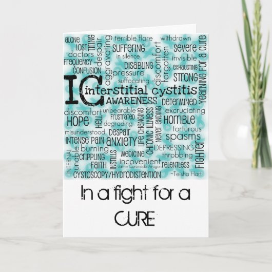 Zwischenräumliche Blasenkatarrh-Wörter Karte (Vorderseite)